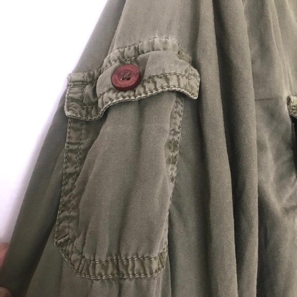 Tankfarm Khaki Long Sleeve Button Down Shirt - Picture 3 of 8